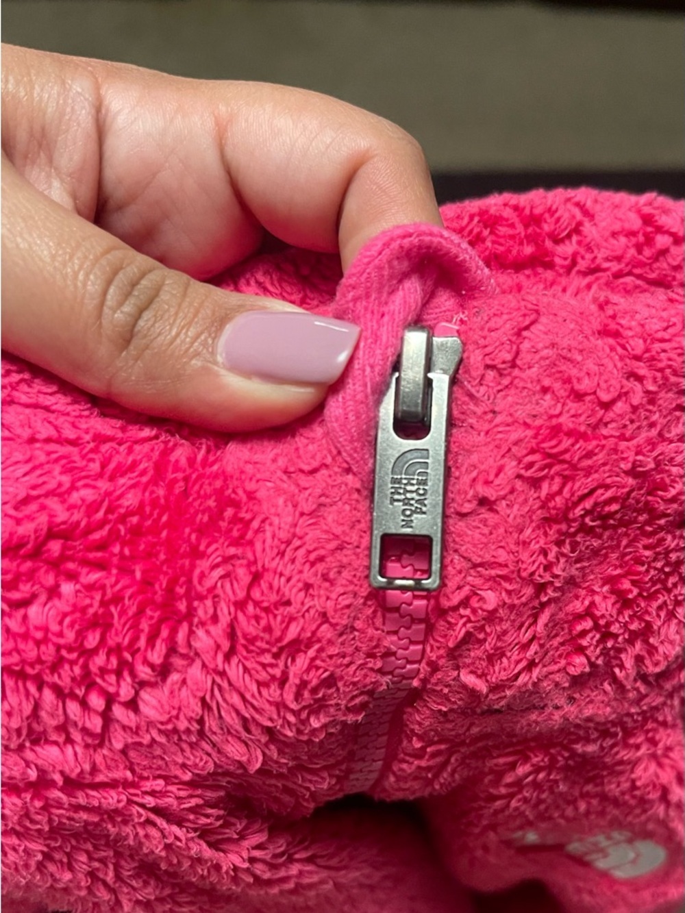 The North Face Hot Pink Plush Full-Zip Sweater - Picture 8 of 8